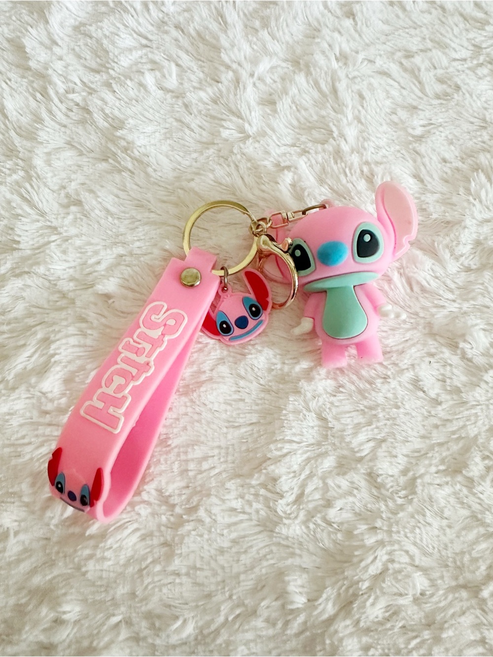 Lilo & Stitch Angel Pink Keychain